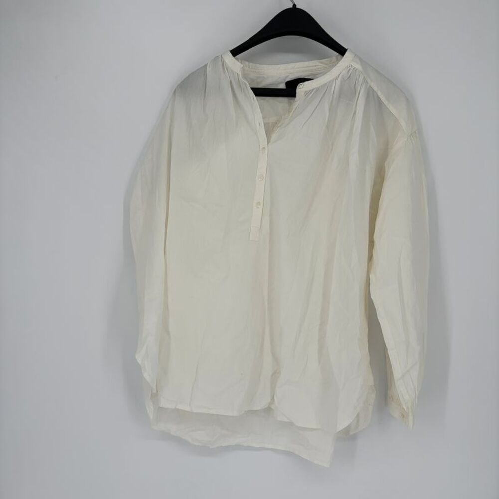 Nili Lotan Striped Cotton Long Sleeve Tunic Shirt